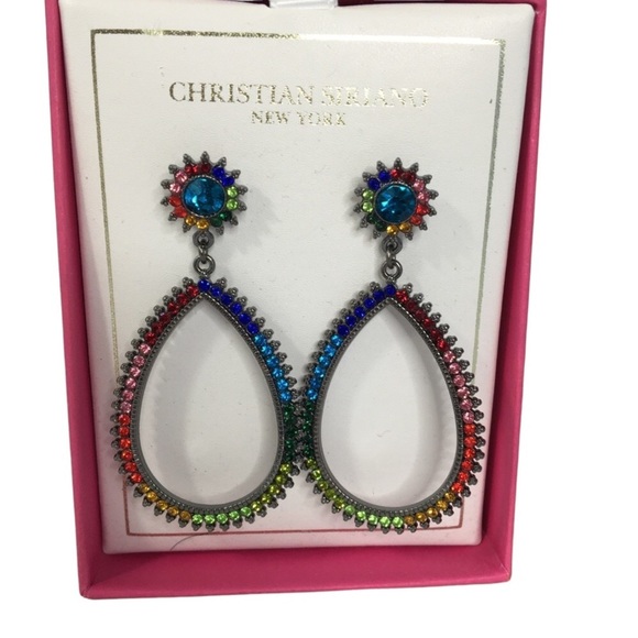 CHRISTIAN Siriano multi colored earrings - Picture 1 of 8